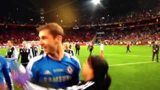 Ivanovic grabs and squeezes Eva Carneiro hot Chelsea physio in Europa league Final [upl. by Nosam706]