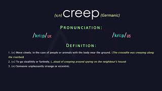 Creep Meaning And Pronunciation  Audio Dictionary [upl. by Ehav401]