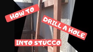 HOW TO DRILL INTO STUCCO WALL AND INSTALL WALL MOUNT [upl. by Torrell]