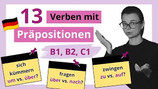 ❌ Mach diesen FEHLER nicht bei Verben mit Präpositionen B1 B2 C1  MiniUnterricht mit Yuliia [upl. by Aynnat]