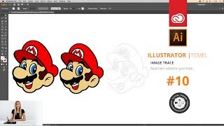 Adobe Illustrator CC Dersleri  10  Image Trace  Tek tıkla resimleri vektöre çevirme [upl. by Ress]