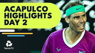 Medvedev Nadal amp Tsitsipas Take Centre Stage  Acapulco 2022 Highlights Day 2 [upl. by Marder]