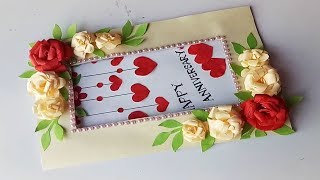 A beautiful greeting card for AnniversaryDIY Anniversary Card idea [upl. by Eetsud]