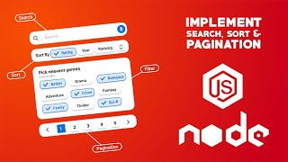 Implement Search Sort Filter and Pagination Rest API With Node JS  Express  MongoDB [upl. by Noreh]