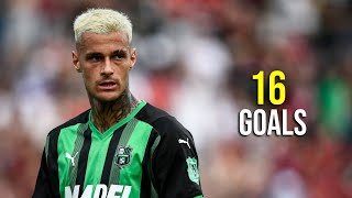 Gianluca Scamacca  All 16 Goals for Sassuolo 202122  HD [upl. by Acirderf47]