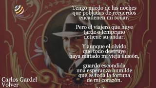 Carlos Gardel  Volver Lyric video HQ Audio [upl. by Aivalf]