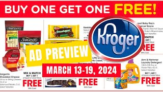 BOGO Sale Kroger Ad Preview for 313319  New Digital Coupon Sale Weekly Digitals amp MORE [upl. by Ytoc483]