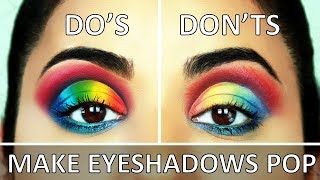 How to TOP TIPS to Make Your EYESHADOWS More PIGMENTED [upl. by Alaehs]