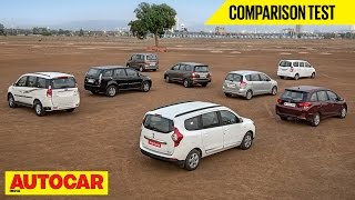 Lodgy VS Mobilio VS Innova VS Ertiga VS Xylo VS Aria VS Evalia VS Enjoy  Autocar India [upl. by Reamy]