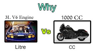 Why are car engines measured in litres and bike engines in cubic centimetres  engine mesurement [upl. by Erastatus]