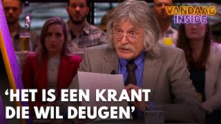 Johan leest Volkskrantartikel voor Het is een krant die ontzettend wil deugen  VANDAAG INSIDE [upl. by Westbrook]