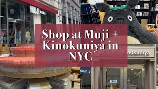 Muji  Kinokuniya  Japanese Stationery Shopping  NYC Vlog [upl. by Eenot]