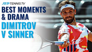 Grigor Dimitrov vs Jannik Sinner Best Moments  Rome 2020 [upl. by Merriman]