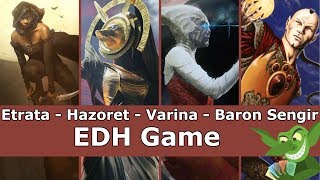 Etrata vs Hazoret vs Varina vs Baron Sengir EDH  CMDR game play for Magic The Gathering [upl. by Wayland]