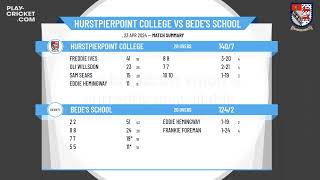 ECB Friendly  Hurstpierpoint College v Bedes School [upl. by Evilo]