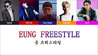 EUNG FREESTYLE 응프리스타일 Color Coded Lyrics HanEng LIVE SIKK PUNCHNELLO OWEN OVADOZ FLOWSIK [upl. by Ynamreg]