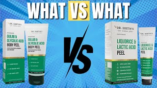 Episode 2 What vs What Dr Seths Glycolic Body Peel VS Dr Seths Lactic Acid Peel  How to use [upl. by Lyndy]