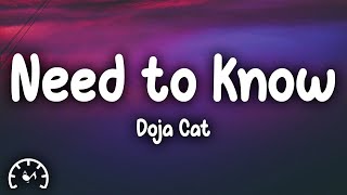 Doja Cat  Need to Know Lyrics [upl. by Repsag366]