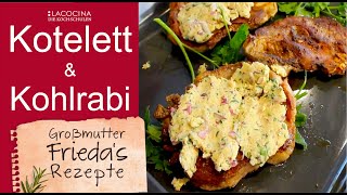 Saftiges Kotelett unter der Kräuterkruste mit Kohlrabi  La Cocina [upl. by Trini681]