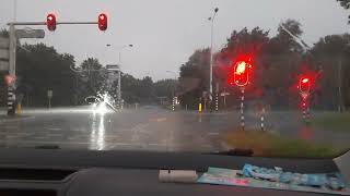 Noodweer met onweer in Doetinchem 😱 [upl. by Ademordna]