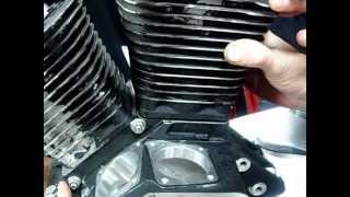 Part 032 How to install piston cylinder OEM method on a Harley vtwin SampS Revtech EVO [upl. by Teresa]