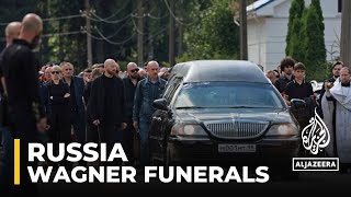 Private funeral held for Wagner chief Prigozhin in St Petersburg [upl. by Ynneh]