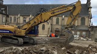 Chantier de démolition avec Cat DEM50 PENNEQUIN TP  Démolition [upl. by Magel]