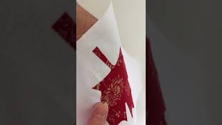 Blanket Stitch Appliqué by Hand Around a Canadian Maple Leaf [upl. by Gnouhc]