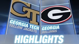 Georgia Tech vs Georgia  2014 ACC Football Highlights [upl. by Nidnerb]