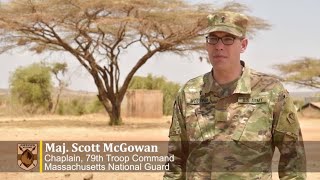 Chaplain Scott McGown Mass National Guard at Justified Accord 2023 [upl. by Tada]