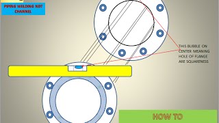 How to Square Flange and Hole of Flange and Pipe to Pipe [upl. by Dearden92]