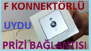 Uydu Prizi Nasıl TakılırF Konnektörlü Uydu Prizi Montajı How to Coaxial TV Socket [upl. by Merlin]