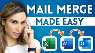 How to Mail Merge in Word Excel amp Outlook  Dynamic Linking between Excel amp Word [upl. by Ulla]