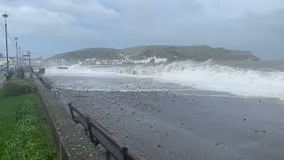 MASSIVE WAVES at Llandudno Promenade 09042024 [upl. by Nillek]