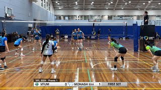 VVL 2024  Prems 1 Women  VFUM vs Monash Uni 4 May 2024 [upl. by Wanfried]