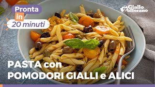 PASTA FREDDA con ALICI e POMODORINI GIALLI facile veloce e buonissima 😉🥰 [upl. by Datha]