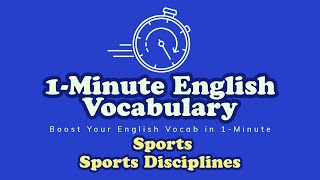 Sports  Sports Disciplines  Disciplinas deportivas  English Vocabulary  A1 Beginner [upl. by Amzu421]