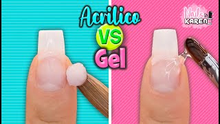 UÑAS POSTIZAS de GEL VS ACRÍLICAS [upl. by Lexy980]