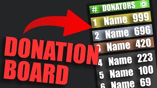 HOW TO GET A DONATION BOARD2024 [upl. by Ibloc]