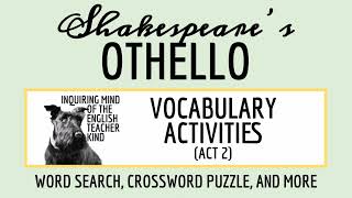 Shakespeares Othello Vocabulary Games for High School Act 2 [upl. by Primaveras977]