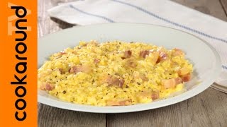 Risotto alla carbonara  Riso particolare con uovo o pancetta [upl. by Darya]