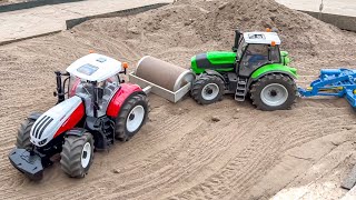 RC TRACTORS WORK HARD TRACTOR GETS STUCK RC CASE STEIGER FENDT DEUTZ [upl. by Oesile67]