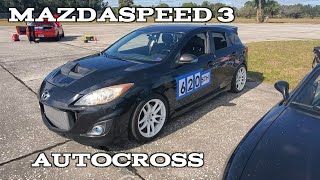 Mazdaspeed 3 Shreds Tires Autocrossing [upl. by Vita]