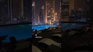 gevorahotel Dubai rooftop swimming pool at night tallesthotelintheworld dubaihotels dubainights [upl. by Berton957]