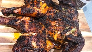 Smoked Chicken Pit Boss Tailgater  How to get Crispy Chicken Pellet Grill [upl. by Meesaw]