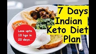 Indian Keto Diet plan for weight loss One Month Plan [upl. by Aicssej]