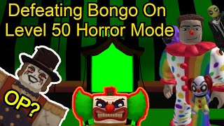 Defeating the Circus Clown Bongo On Level 50 Horror Mode On The House TD  Roblox [upl. by Hoagland]