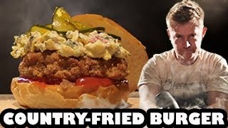 Down South CountryFried Burger Recipe  Burger Lab [upl. by Awe]