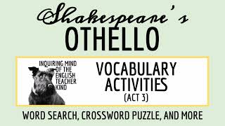 Shakespeares Othello Vocabulary Games for High School Act 3 [upl. by Tomasine5]