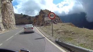 Hiszpania A366 RondaMalaga w Sierra de las Nieves zjazd1  motocyklem 2018 [upl. by Neelhtak]